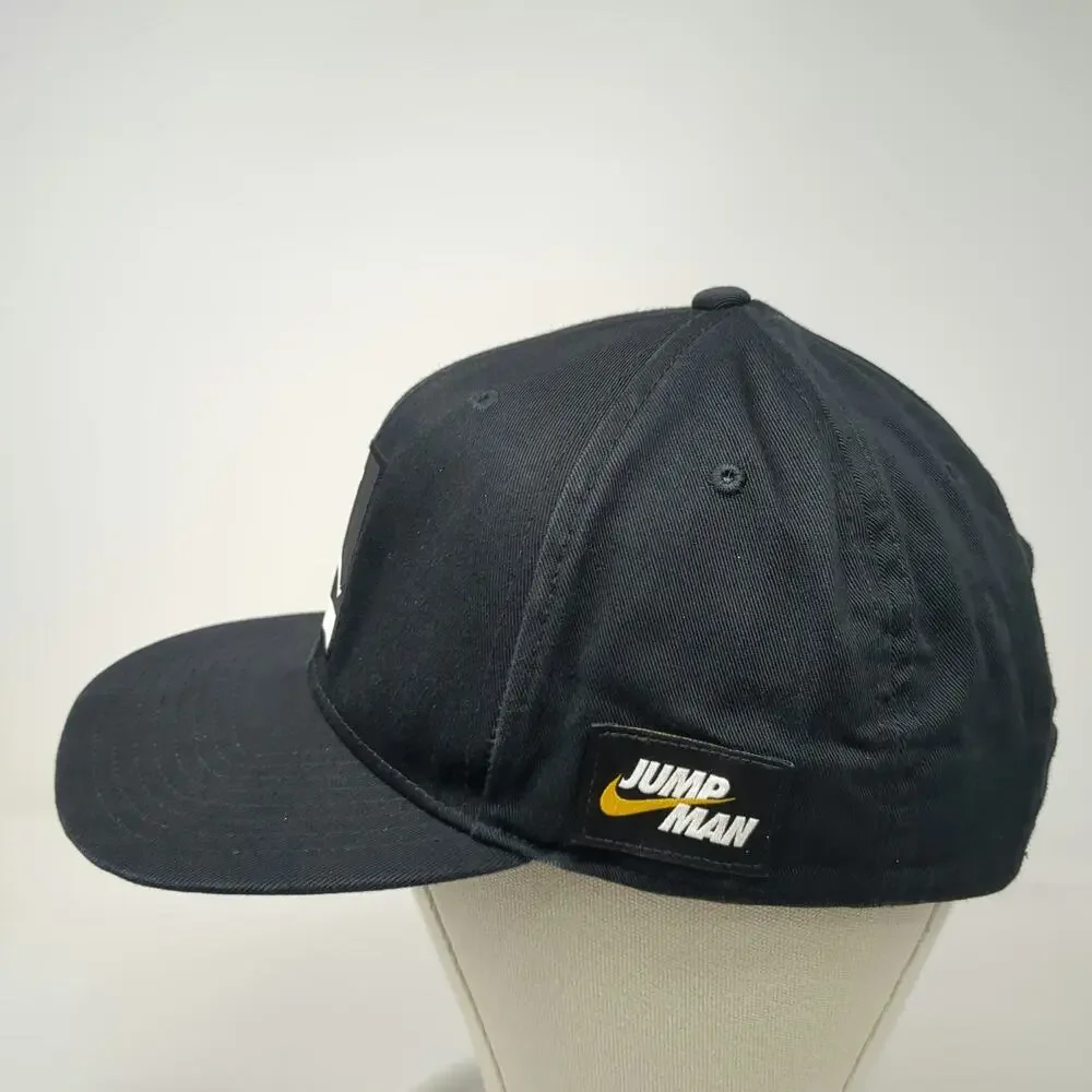 Nike Snapback Hat Black One Size Jordan Jumpman Patch 6 Panel Logo Athletic